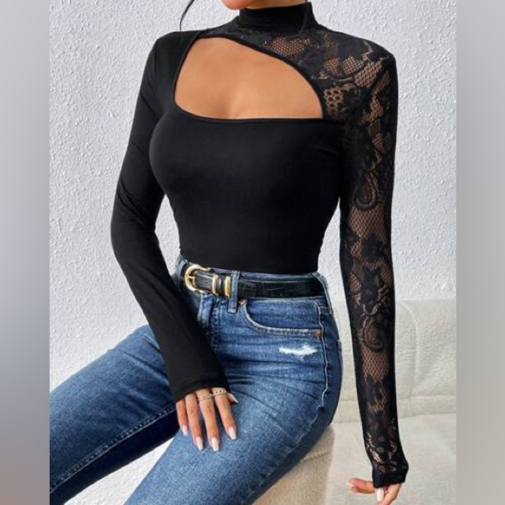 NWOT Lace Long Sleeve Top